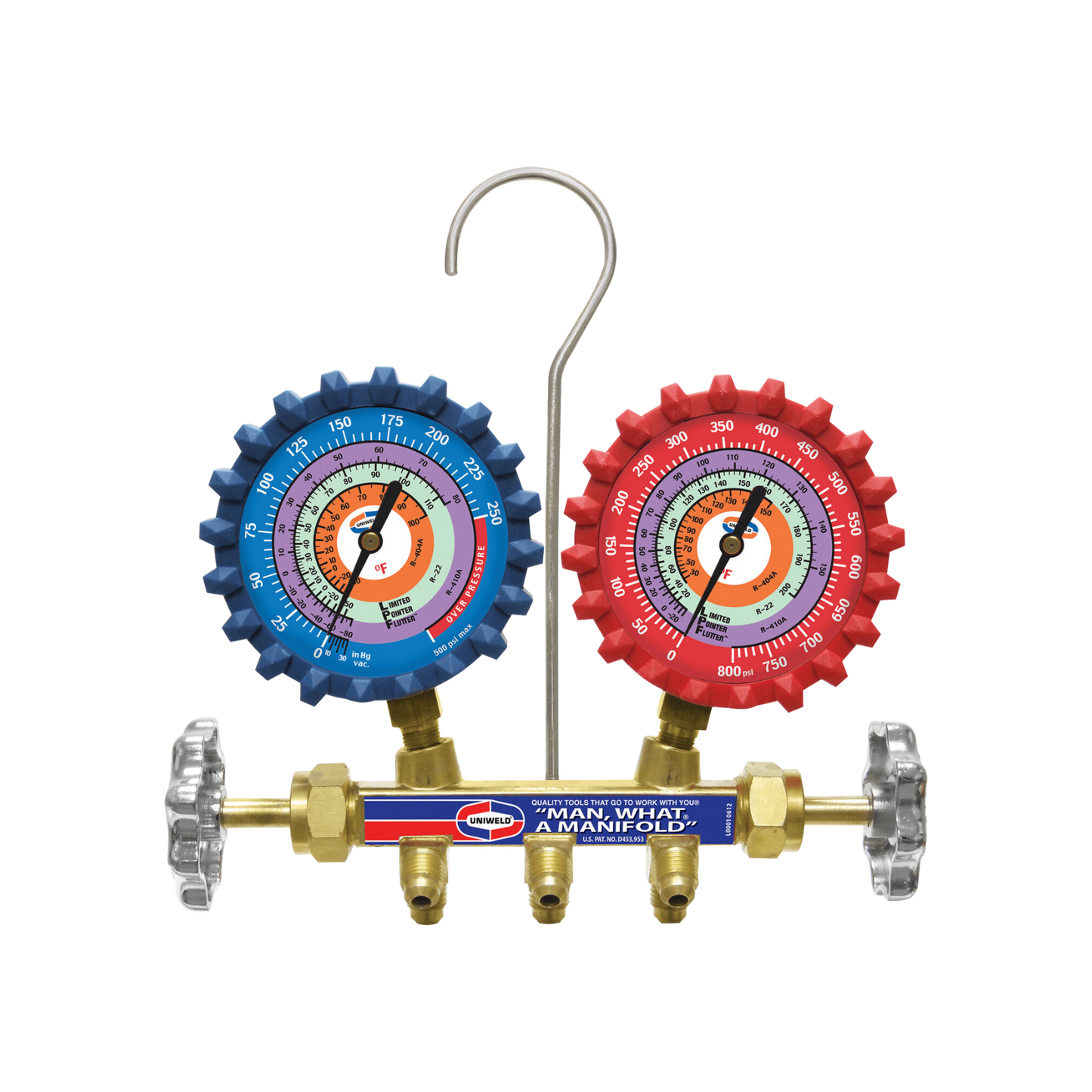 MANOMETROS SET R22 R134A R404 36 UNIWELD
