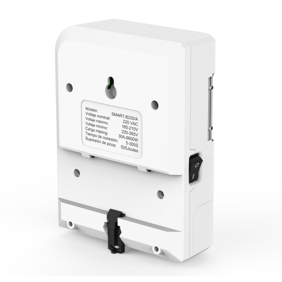 Protector de Voltaje Ajustable 220V – 6600VA/30A | 525 Joules | Rango 165–265VAC | Retraso 5–300 Seg