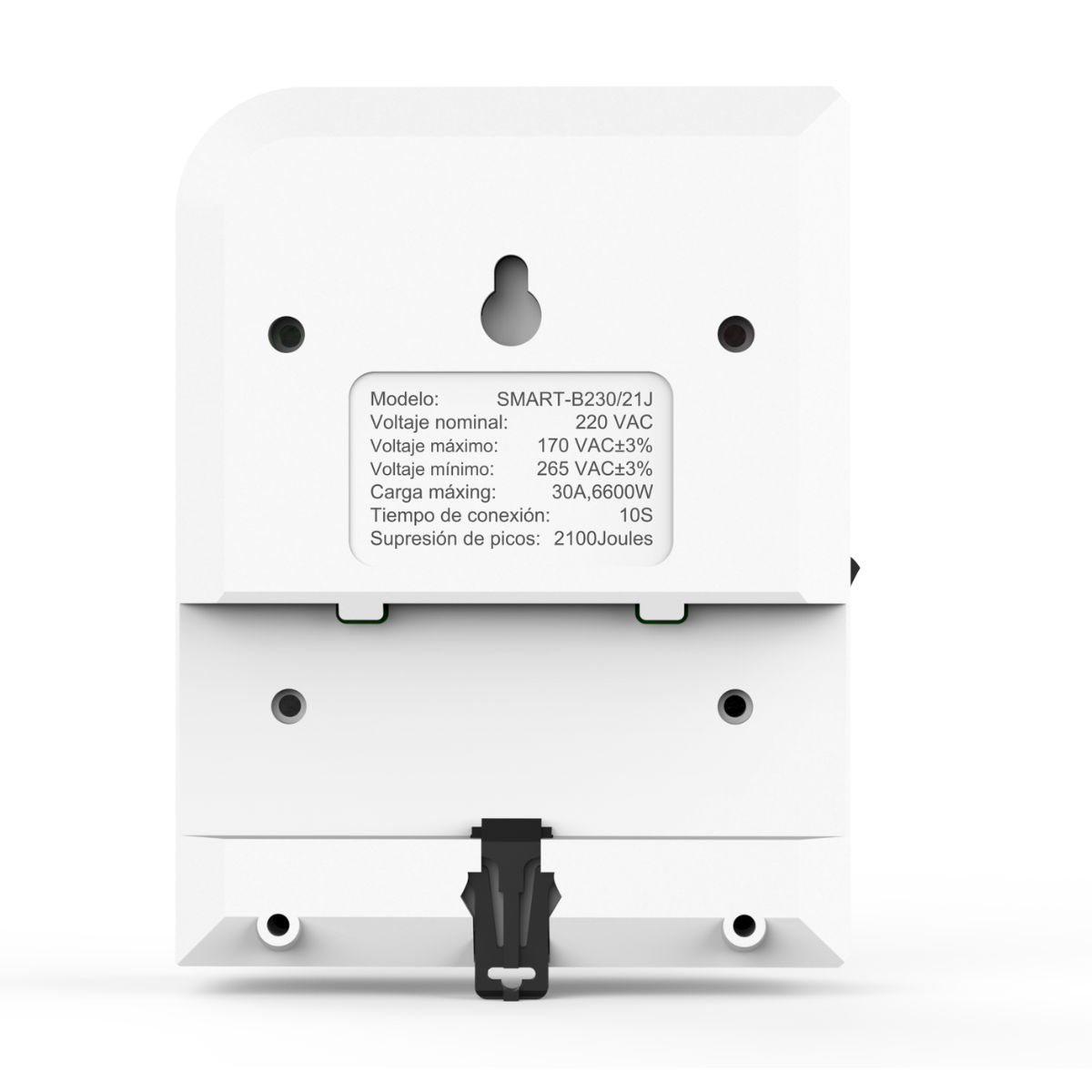 Protector de Voltaje 220V – 6600VA/30A | 2100 Joules | Rango 170–265VAC | Retraso 10 Seg