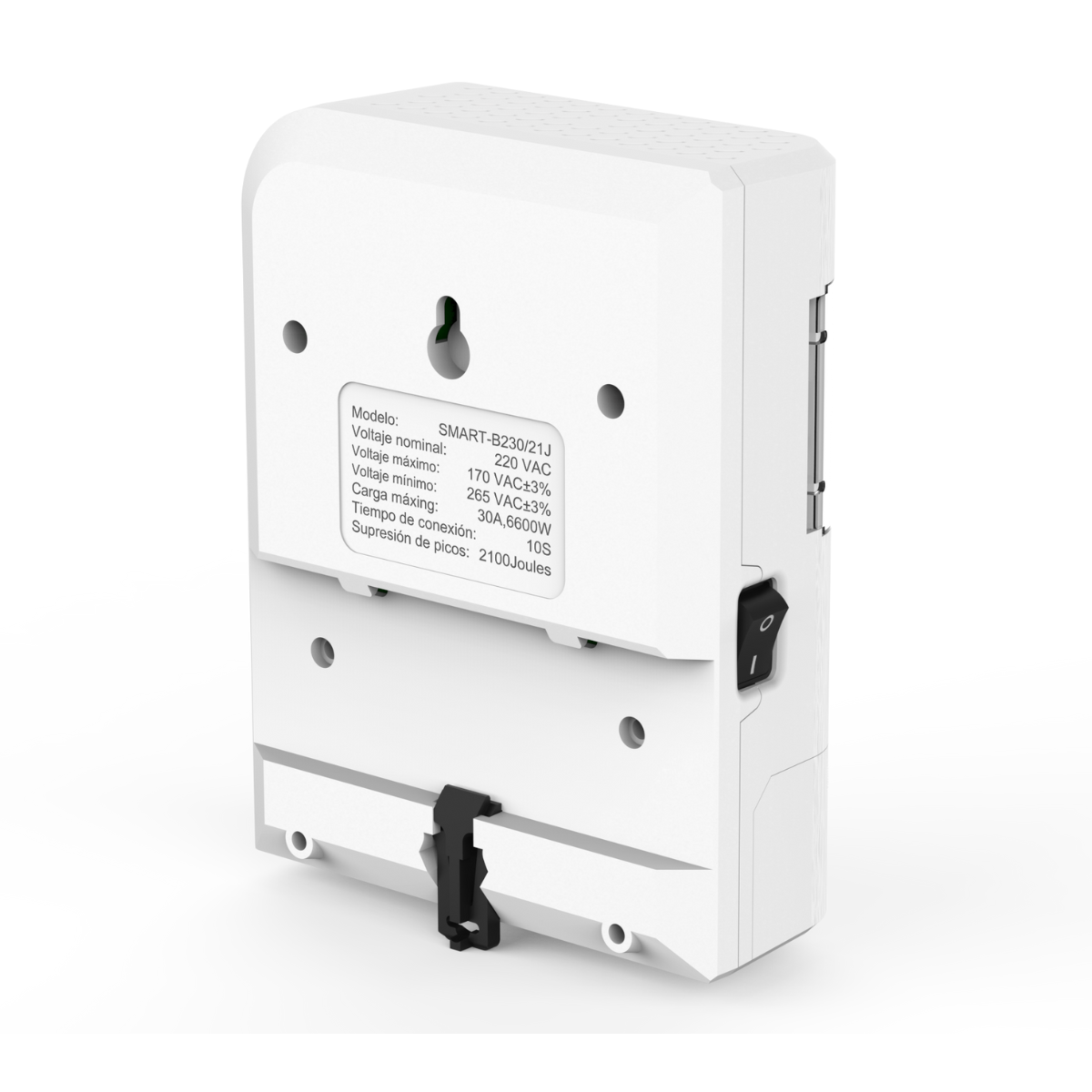 Protector de Voltaje 220V – 6600VA/30A | 2100 Joules | Rango 170–265VAC | Retraso 10 Seg