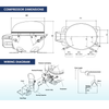 REFRIGERATION COMPRESSOR - R134A - 1/4 HP