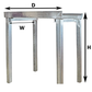 SOPORTE DEL CONTROLADOR DE AIRE - W:16-26" x H:24" x D:26"