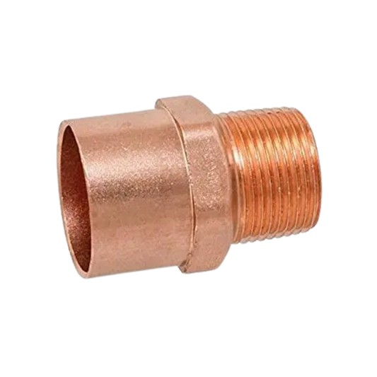 ADAPTADOR COBRE MACHO SOLDAR ROSCA 2 1/8 ODF X 1 1/2 MPT NIBCO