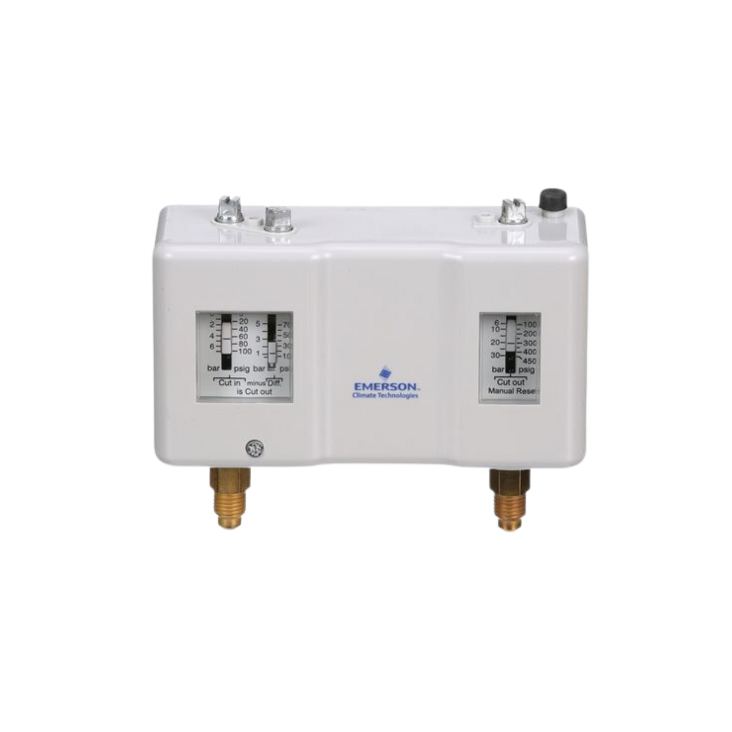 PRESOSTATO DUAL REGULABLE CON CAPILAR SPDT REARME AUTOMATICO EMERSON 099006