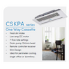 12KBTU/H REFRIGERACIÓN - VRF PLUS - UNIDAD INTERIOR 1 VIA TIPO CASSETTE CSKPA - 220V /1 / 50-60HZ