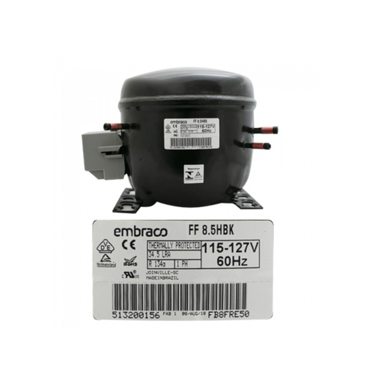 COMPRESOR DOMESTICO 1/4HP 115V R-134A EMBRACO