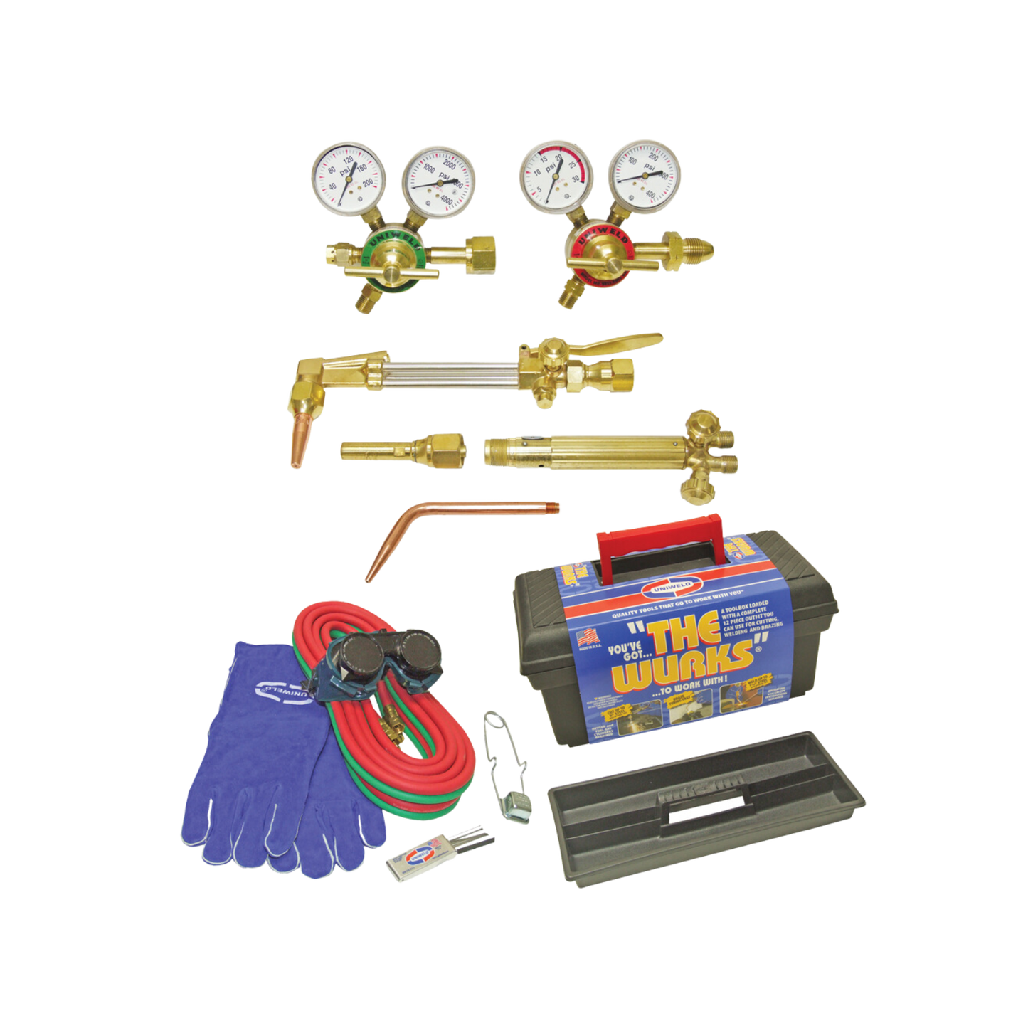 KIT SOLDADURA AUTOGENA 2 5/8 SIN TANQUES INDUSTRIAL UNIWELD