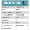 COMPRESOR SCROLL MEDIA TEMP R/404/R507 2 HP 208-230/1PH/60HZ POR AIRE SOLDER