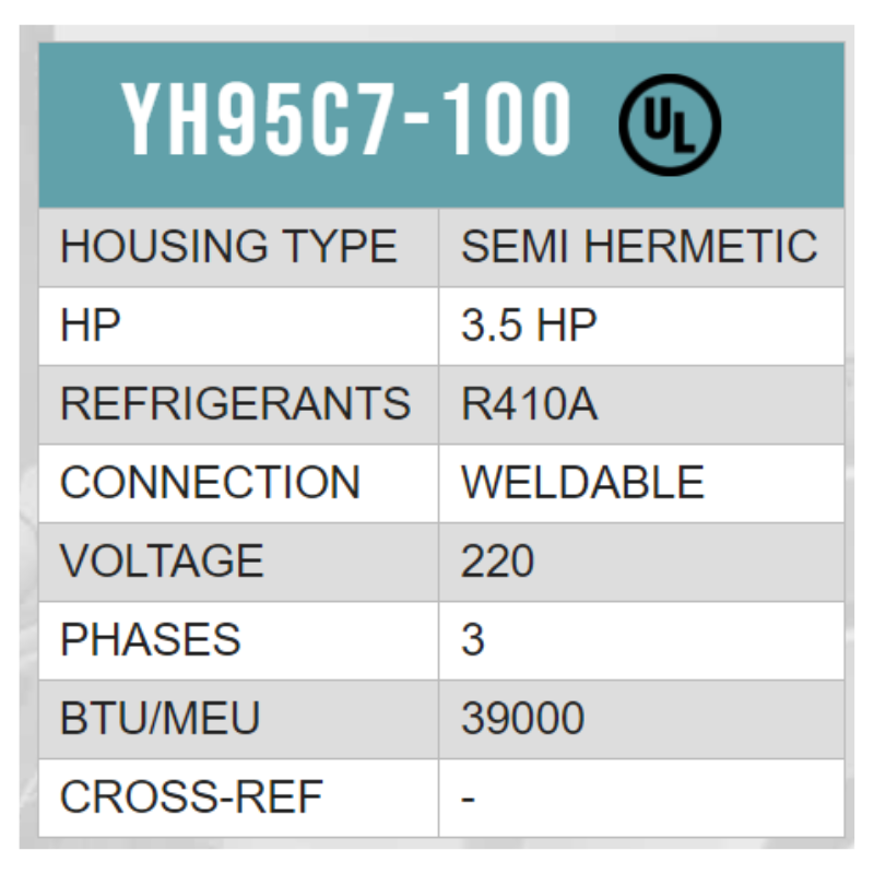 COMPRESOR SCROLL A/C R410A 3.5 HP 208-230/3PH/60HZ POR AIRE SOLDER