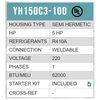 COMPRESOR SCROLL A/C R410A 5 HP 208-230/1PH/60HZ POR AIRE SOLDER