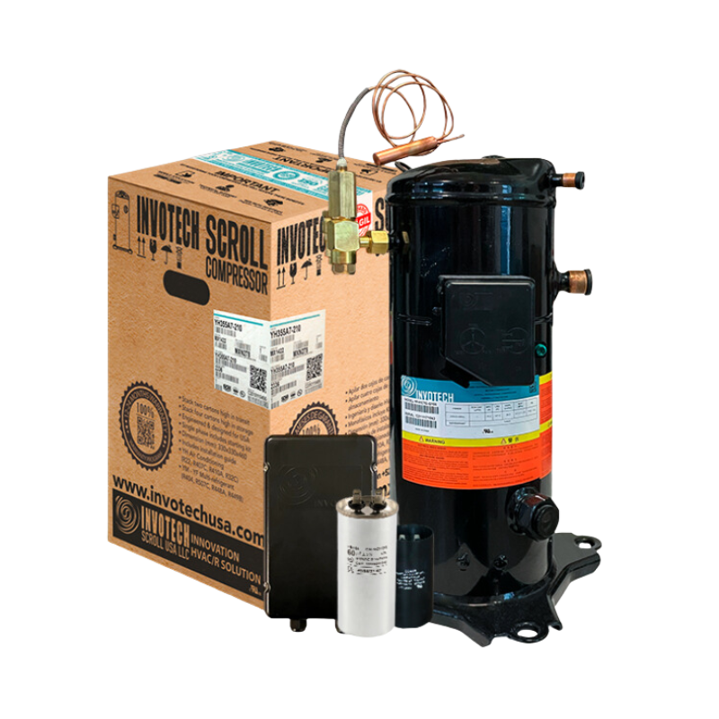 COMPRESOR SCROLL BAJA TEMP R/404/R507 5 HP 208-230/1PH/60HZ INYECCION DE LIQUIDO SOLDER