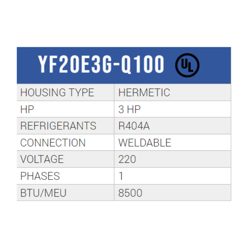 COMPRESOR SCROLL BAJA TEMP R/404/R507 3 HP 208-230/1PH/60HZ INYECCION DE LIQUIDO SOLDER