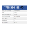 COMPRESOR SCROLL BAJA TEMP R/404/R507 3 HP 208-230/1PH/60HZ INYECCION DE LIQUIDO SOLDER