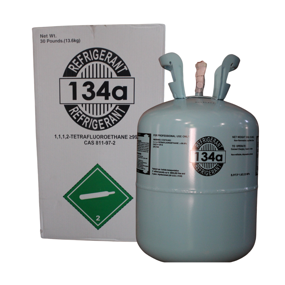 Gas R 134a REFRIGERANTE R-134A 30LBS – FrioAire - Aire Acondicionado y Refrigeración