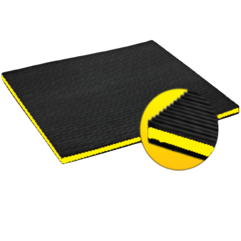 ALMOHADILLAS ANTIVIBRATORIAS DE GOMA EVA - 6" X 6" X 3/8" - 12/UD