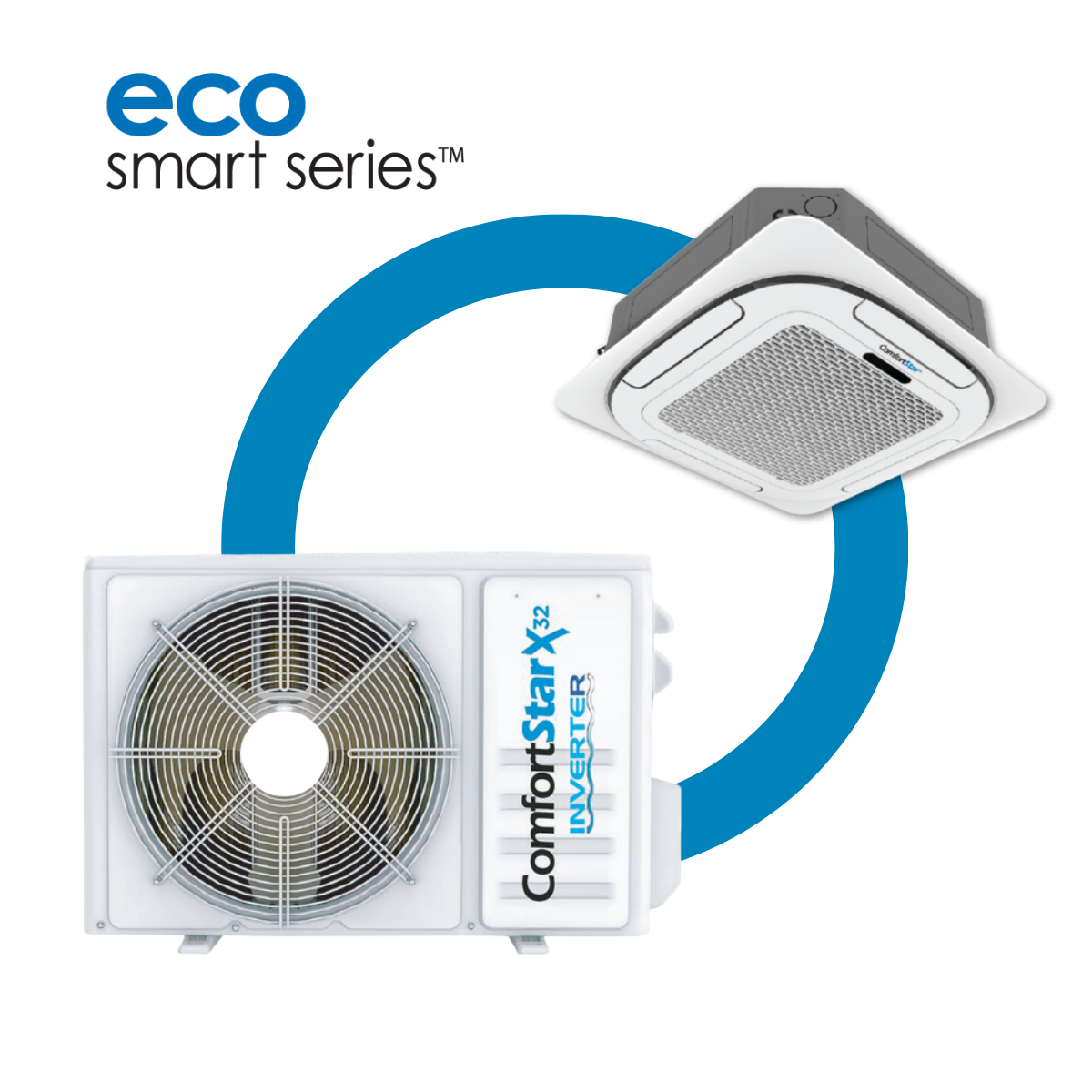Mini split ComfortStar CH20-32 de 9,000 BTU con unidad interior de pared alta TPA32