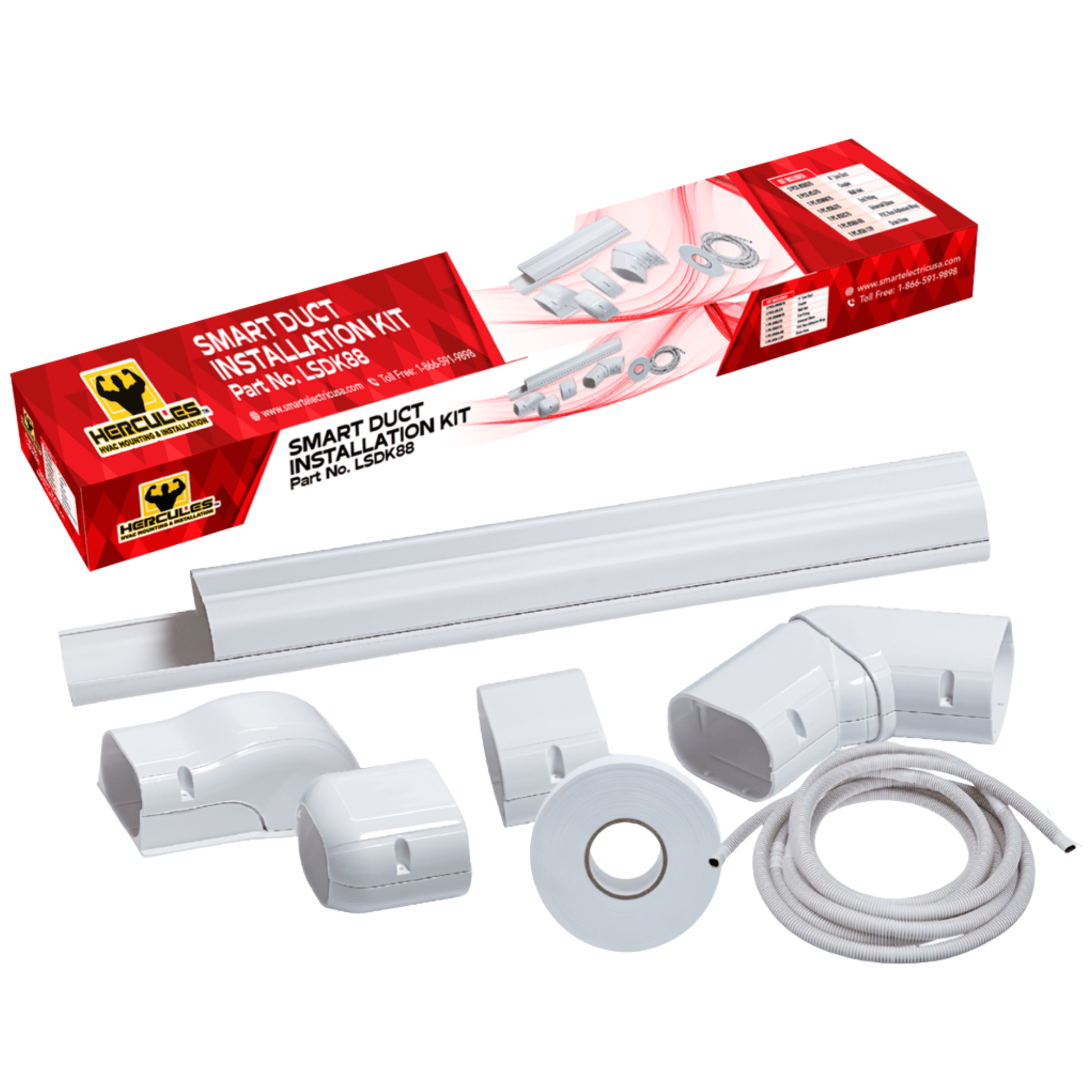 SMART DUCT INSTALLATION KIT - 17' DRAIN HOSE INCLUDED - A&R Supply - Air Conditioning & Refrigeration Wholesaler - HERCULES