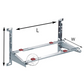 Soporte plegable de pared SSB43 de acero inoxidable 201 para condensadoras de aire acondicionado, con estructura triangular reforzada, barras de montaje y almohadillas antivibración.