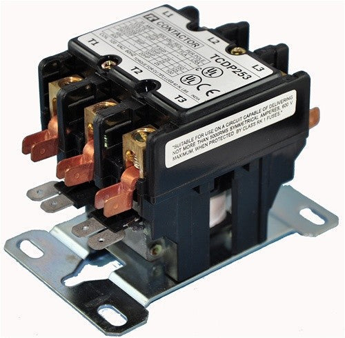 CONTACTOR DE 50 AMPERIOS 3 POLOS 24 VOLTIOS - ROTOR BLOQUEADO 240/200/160