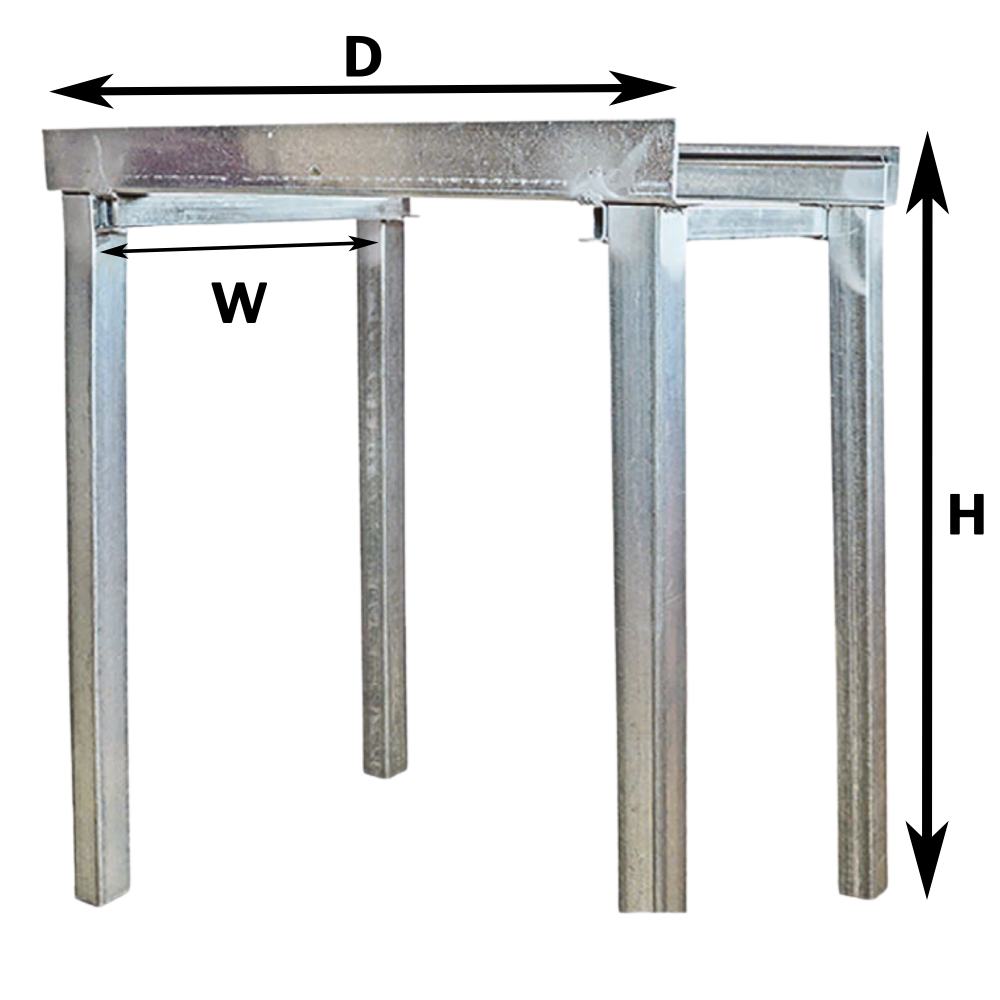 SOPORTE DEL CONTROLADOR DE AIRE - AN: 16-26" x H: 36" x D: 26"