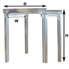 SOPORTE DEL CONTROLADOR DE AIRE - AN: 16-26" x H: 36" x D: 26"