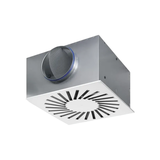 DIFUSOR DE TECHO EXTRACCION 300X8X158 MM CUADRADO CON DAMPER TROX