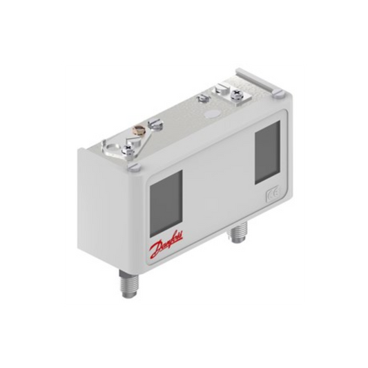 PRESOSTATO DUAL REGULABLE SIN CAPILAR PUERTO 1/4 SPDT + SEÑAL LP REARME AUTOMATICO DANFOSS KP15