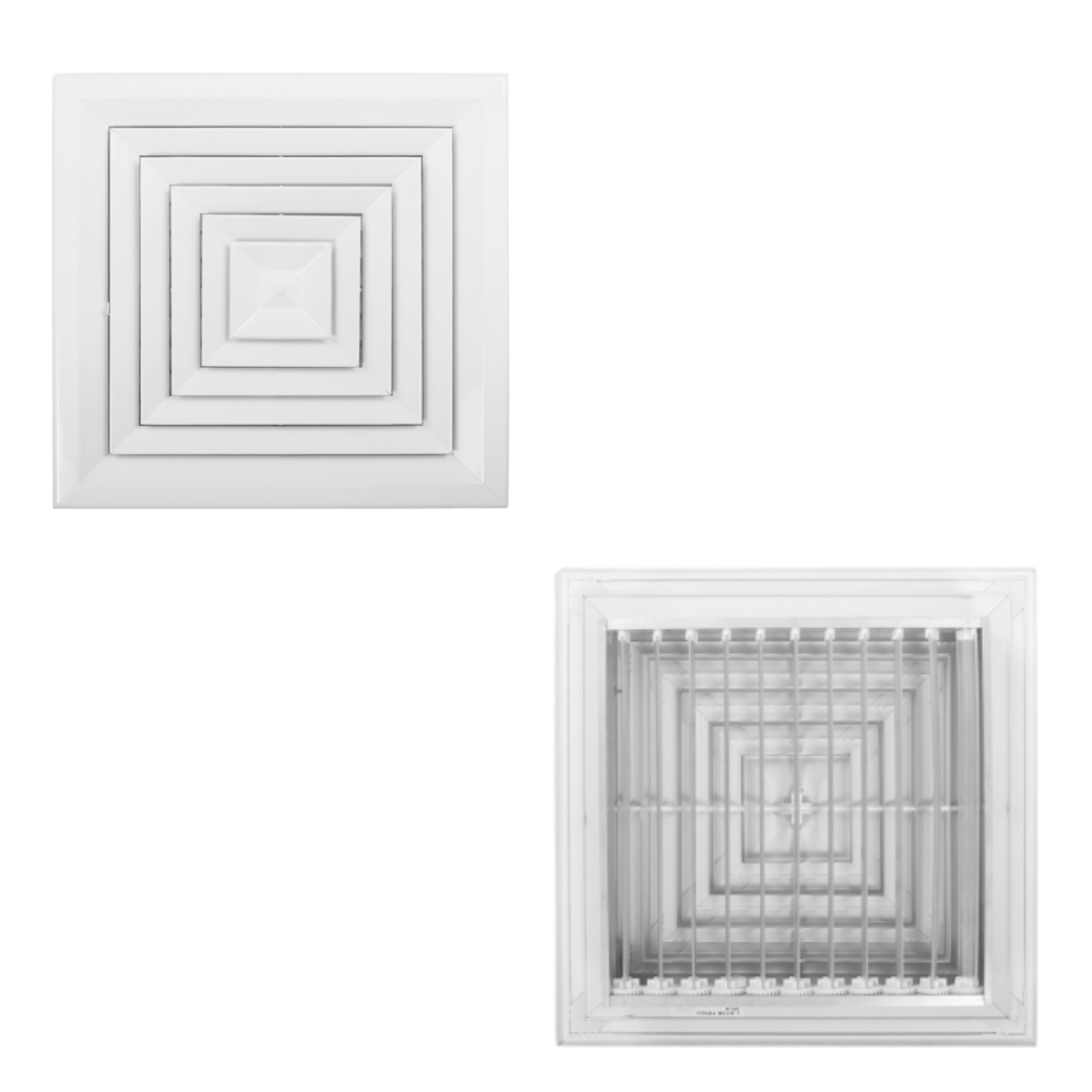 DIFUSOR JS 4VIAS 12X12 CON DAMPER LAMINAIRE_DADIFCUA210