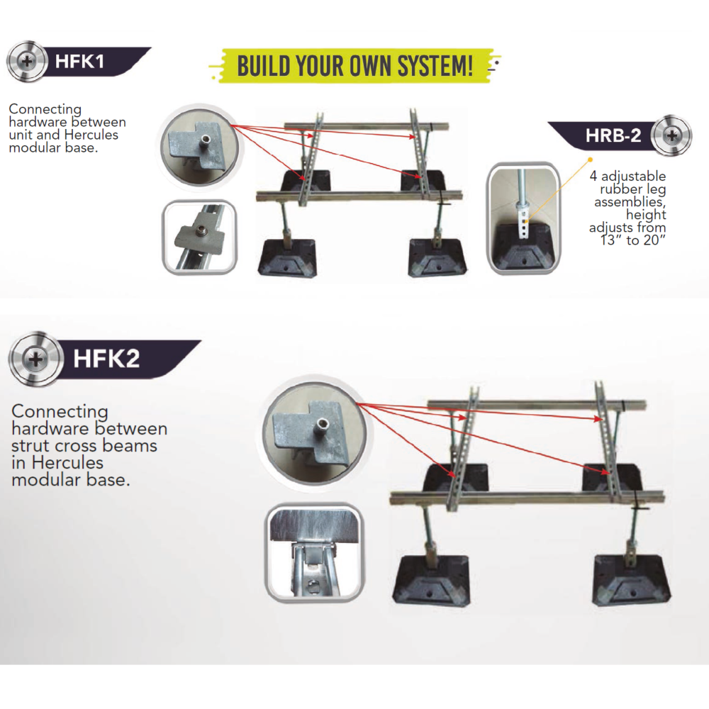 HERRAJES DE CONEXIÓN: VIGAS TRANSVERSALES DE PUNTAL A BASE MODULAR HERCULES