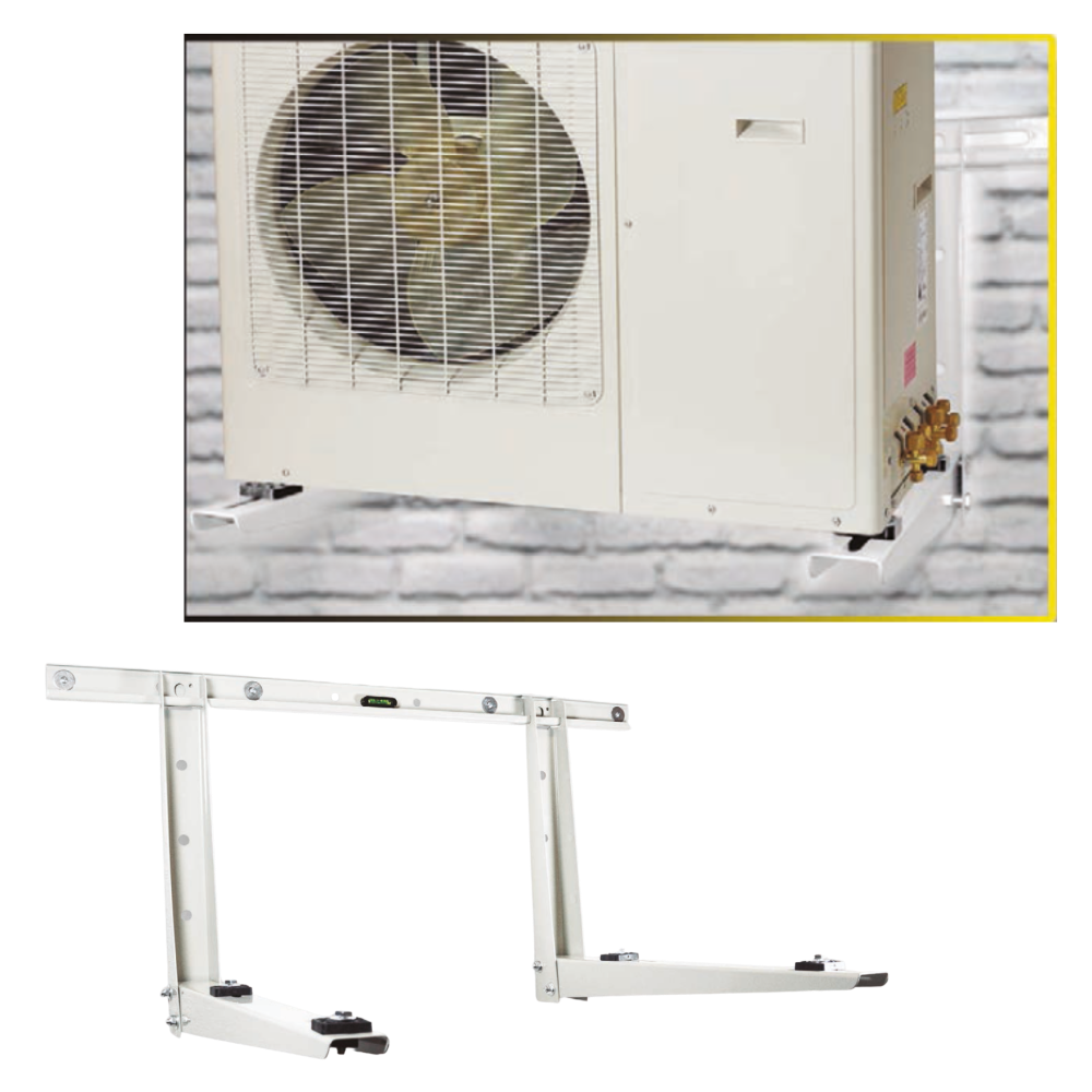 Soporte de pared para sistemas de aire acondicionado split: unidad exterior,  2 soportes