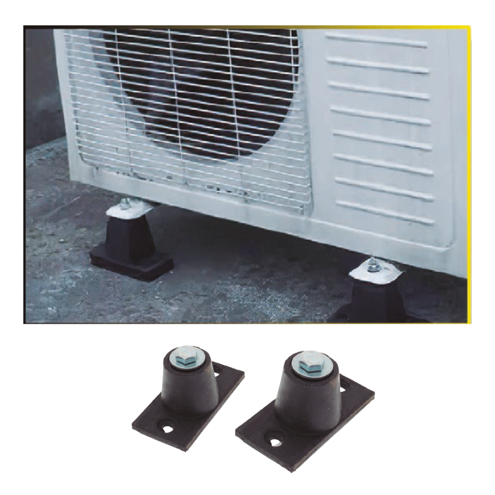 SOPORTES DE AISLAMIENTO DE NEOPRENO CARGA MÁXIMA 66-110LBS